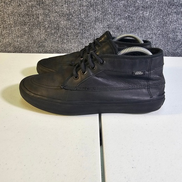 Vans‎ Chukka Low Black Leather Fleece Lined Skate Shoes Men\'s 7 Women\'s 8.5 EUC main image 8